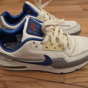 Nike White and Blue Air Sneakers